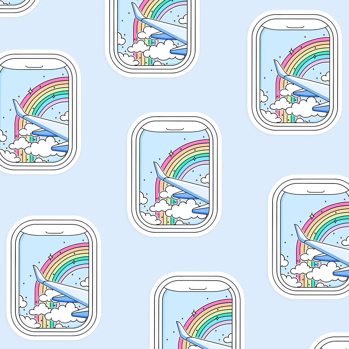 Airplane Window Sticker