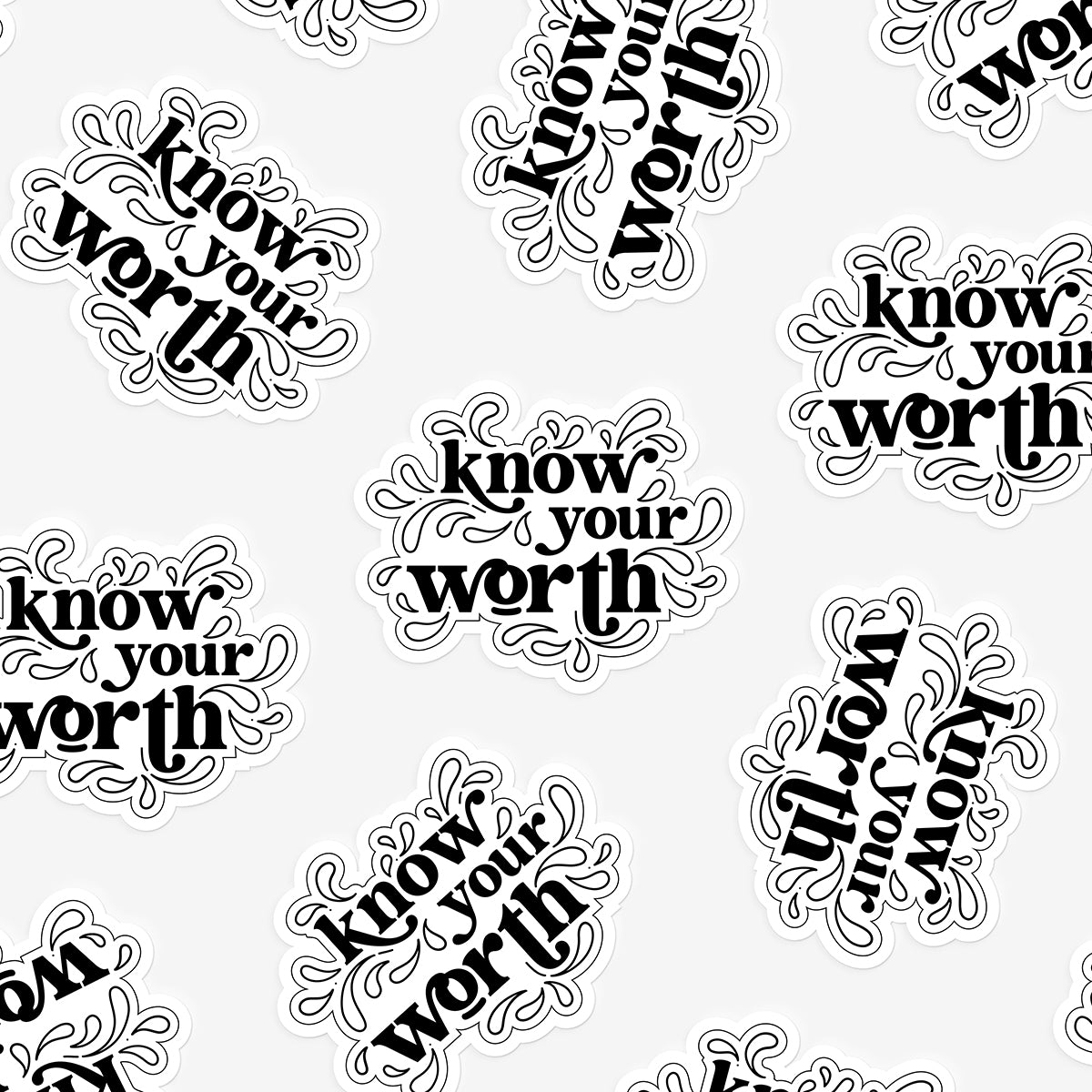 Know Your Worth Sticker