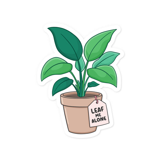 Leaf Me Alone Sticker 